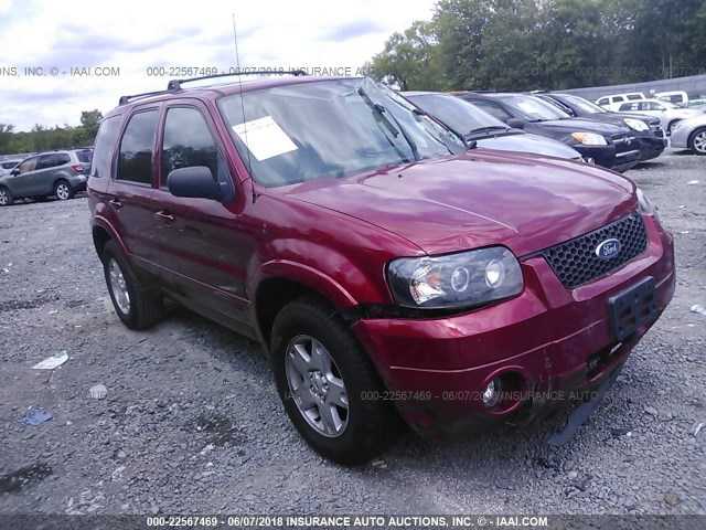 1FMYU04156KA45695 - 2006 FORD ESCAPE LIMITED RED photo 1