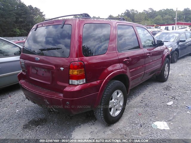 1FMYU04156KA45695 - 2006 FORD ESCAPE LIMITED RED photo 4