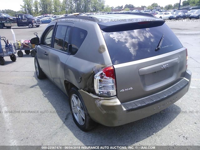 1J8FF47W27D167885 - 2007 JEEP COMPASS GOLD photo 3