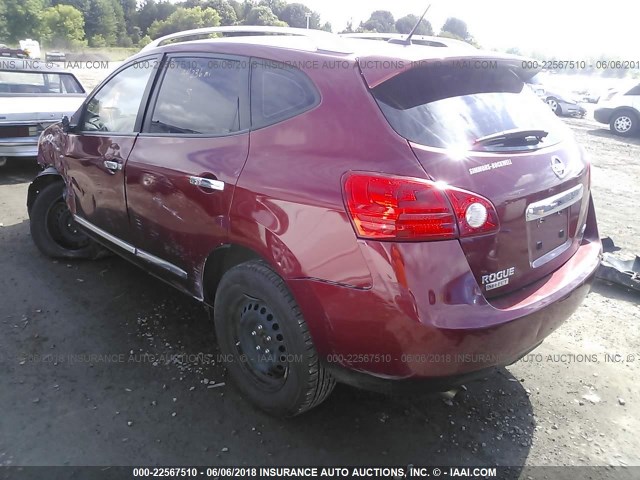 JN8AS5MV9FW250168 - 2015 NISSAN ROGUE SELECT S BURGUNDY photo 3