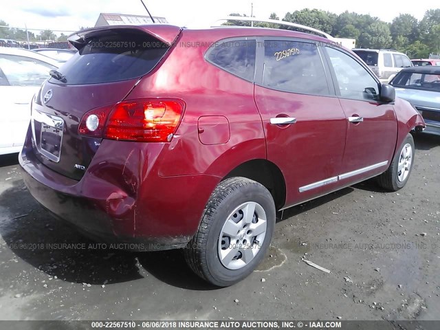 JN8AS5MV9FW250168 - 2015 NISSAN ROGUE SELECT S BURGUNDY photo 4