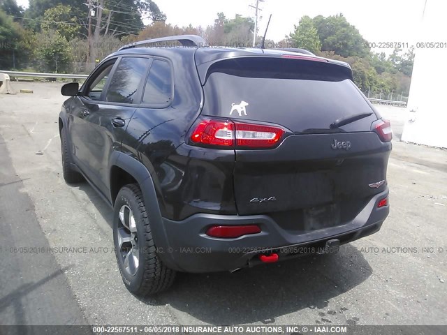 1C4PJMBS4GW337697 - 2016 JEEP CHEROKEE TRAILHAWK 黑色 照片 3