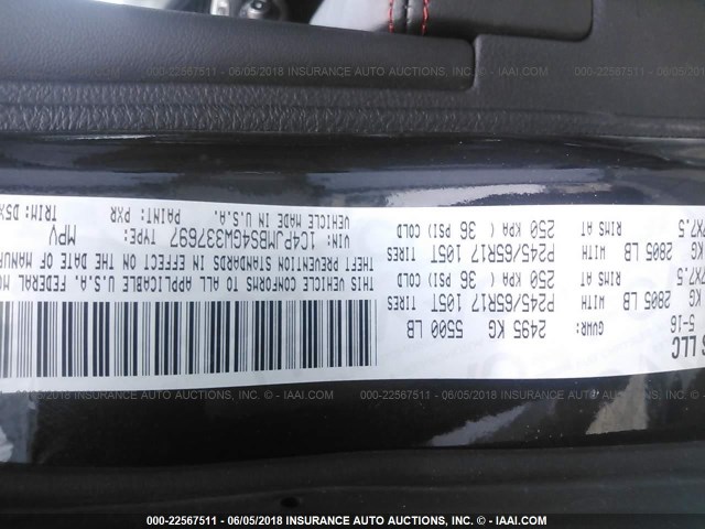 1C4PJMBS4GW337697 - 2016 JEEP CHEROKEE TRAILHAWK 黑色 照片 9