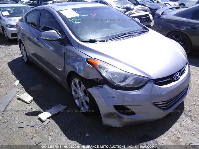 KMHDH4AE2CU470860 - 2012 HYUNDAI ELANTRA GLS/LIMITED GRAY photo 6