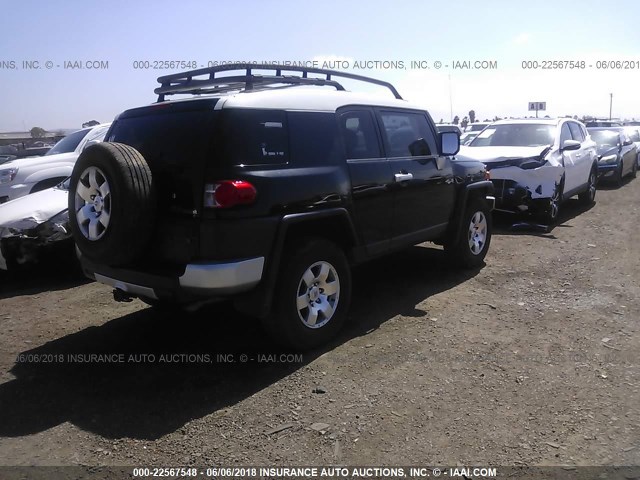 JTEBU11F970084850 - 2007 TOYOTA FJ CRUISER BLACK photo 4