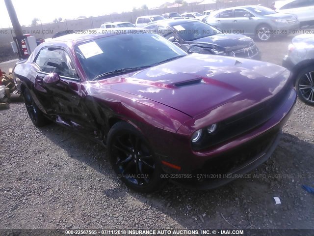 2C3CDZAG3JH184062 - 2018 DODGE CHALLENGER SXT BURGUNDY photo 1