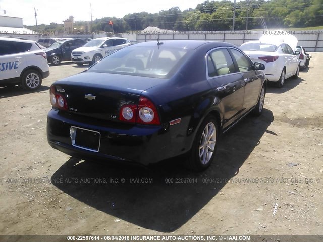 1G1ZK57B19F194367 - 2009 CHEVROLET MALIBU LTZ BLUE photo 4