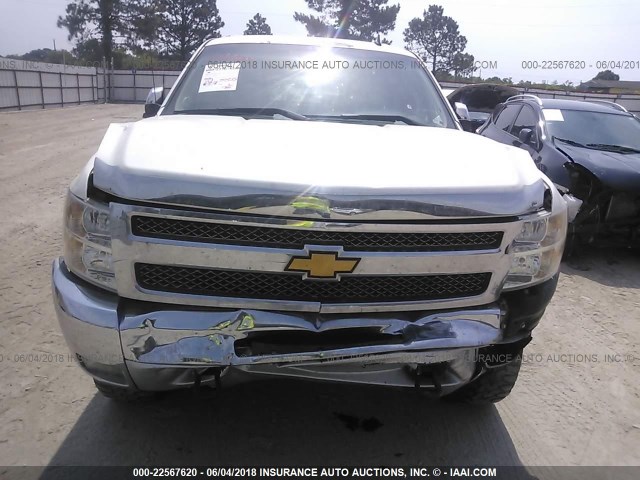 3GCPKSE73CG163073 - 2012 CHEVROLET SILVERADO K1500 LT WHITE photo 6