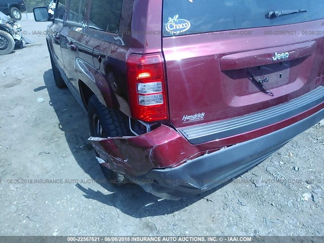 1C4NJPBAXED690681 - 2014 JEEP PATRIOT SPORT RED photo 6