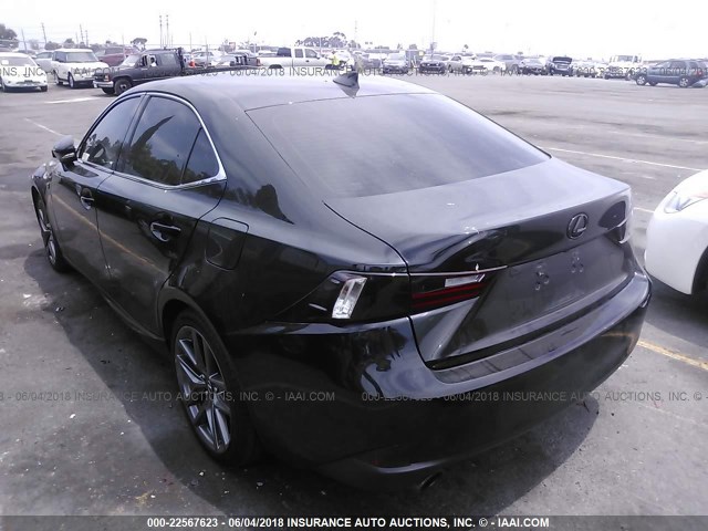 JTHBF1D25E5033514 - 2014 LEXUS IS 250 BLACK photo 3