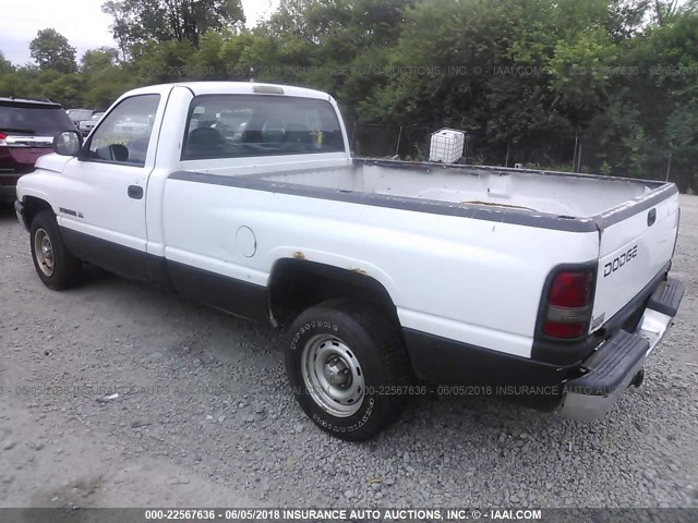 1B7HC16Y71S732354 - 2001 DODGE RAM 1500 WHITE photo 3