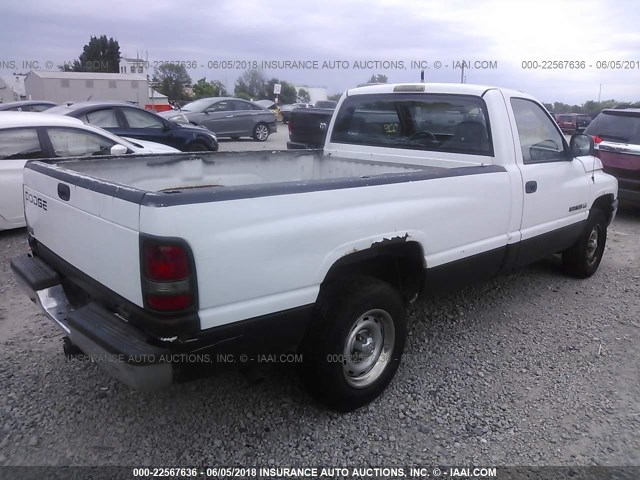 1B7HC16Y71S732354 - 2001 DODGE RAM 1500 WHITE photo 4