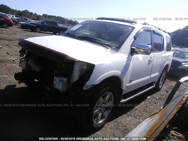 5N1AA08C79N605287 - 2009 NISSAN ARMADA SE/LE WHITE photo 2