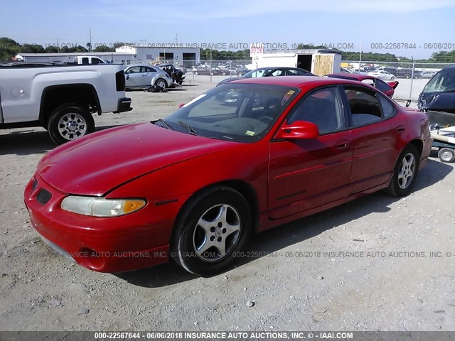 1G2WP52K2VF224736 - 1997 PONTIAC GRAND PRIX GT RED photo 2