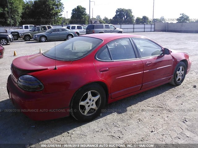 1G2WP52K2VF224736 - 1997 PONTIAC GRAND PRIX GT RED photo 4