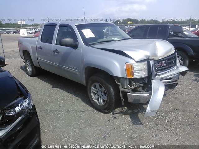 3GTP2VE34BG116261 - 2011 GMC SIERRA K1500 SLE SILVER photo 1