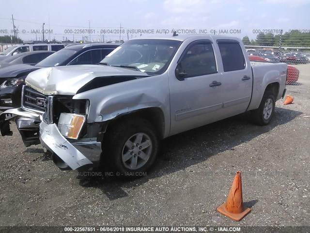 3GTP2VE34BG116261 - 2011 GMC SIERRA K1500 SLE SILVER photo 2