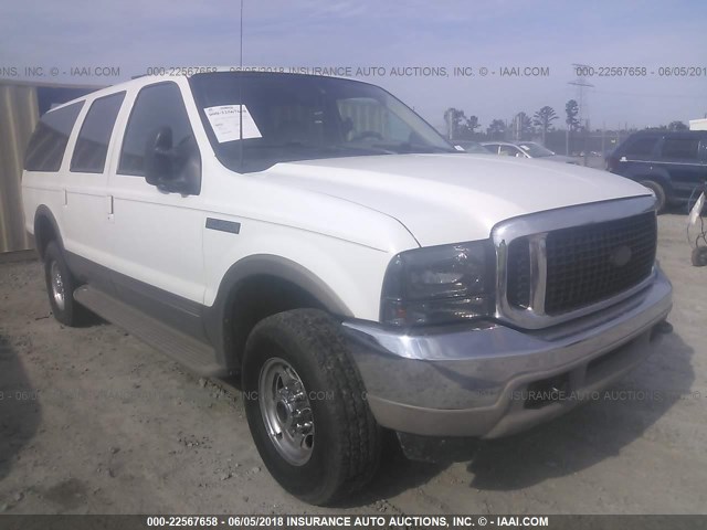 1FMNU43SXYEB85831 - 2000 FORD EXCURSION LIMITED WHITE photo 1