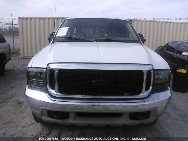 1FMNU43SXYEB85831 - 2000 FORD EXCURSION LIMITED WHITE photo 6