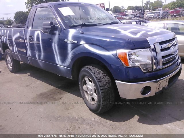 1FTNF1EF5CKD48957 - 2012 FORD F150 BLUE photo 1