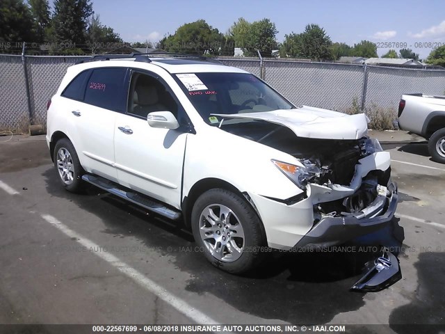 2HNYD28498H551040 - 2008 ACURA MDX TECHNOLOGY WHITE photo 1