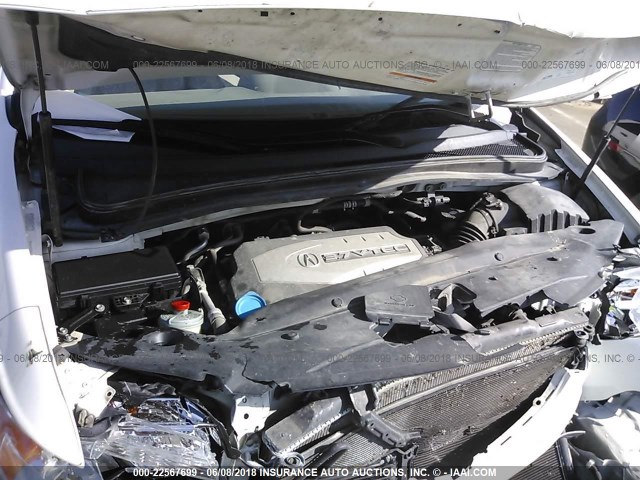 2HNYD28498H551040 - 2008 ACURA MDX TECHNOLOGY WHITE photo 10