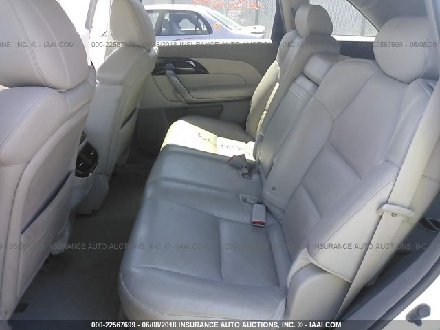2HNYD28498H551040 - 2008 ACURA MDX TECHNOLOGY WHITE photo 8