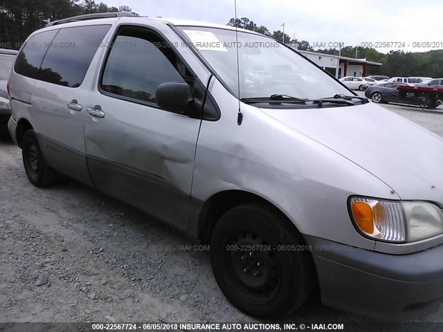 4T3ZF13C31U354836 - 2001 TOYOTA SIENNA LE/XLE GRAY photo 6