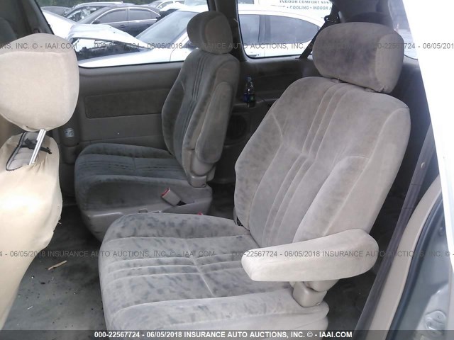 4T3ZF13C31U354836 - 2001 TOYOTA SIENNA LE/XLE GRAY photo 8