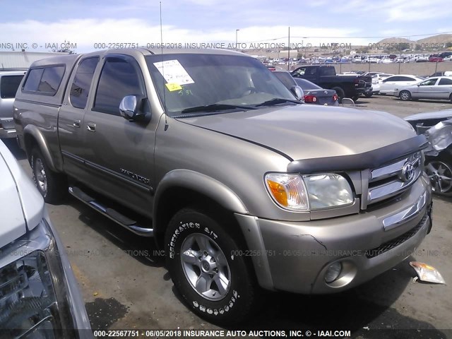 5TBBT44195S465013 - 2005 TOYOTA TUNDRA ACCESS CAB SR5 GOLD photo 1