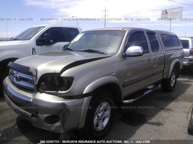 5TBBT44195S465013 - 2005 TOYOTA TUNDRA ACCESS CAB SR5 GOLD photo 2