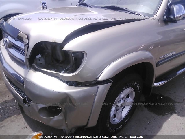 5TBBT44195S465013 - 2005 TOYOTA TUNDRA ACCESS CAB SR5 GOLD photo 6