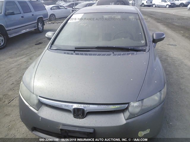 JHMFA36266S005264 - 2006 HONDA CIVIC HYBRID GRAY photo 6