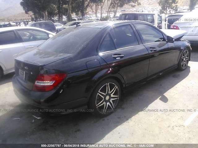 WDDGF8AB7DR287355 - 2013 MERCEDES-BENZ C 300 4MATIC BLACK photo 4