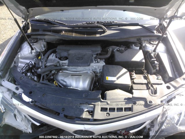 4T1BF1FK2CU081632 - 2012 TOYOTA CAMRY SE/LE/XLE SILVER photo 10