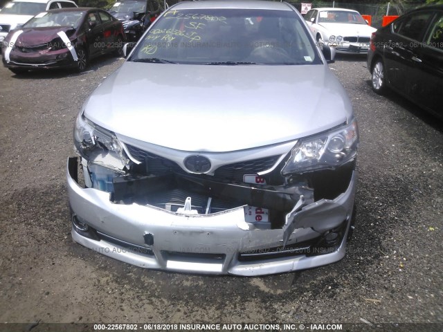 4T1BF1FK2CU081632 - 2012 TOYOTA CAMRY SE/LE/XLE SILVER photo 6