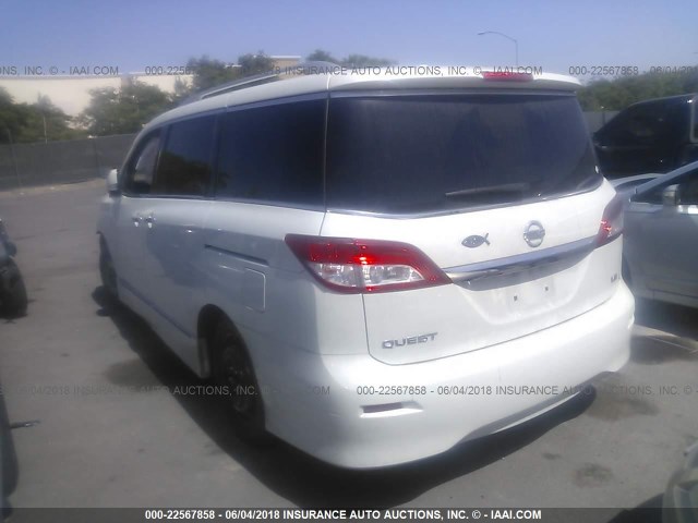 JN8AE2KP0C9034732 - 2012 NISSAN QUEST S/SV/SL/LE WHITE photo 3