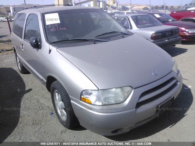 4N2ZN15T12D818573 - 2002 NISSAN QUEST GXE BEIGE photo 1