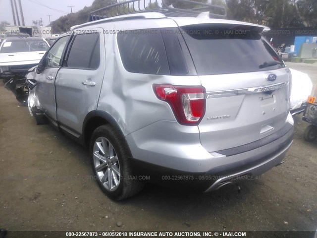 1FM5K8F83GGC14179 - 2016 FORD EXPLORER LIMITED 银色 照片 3
