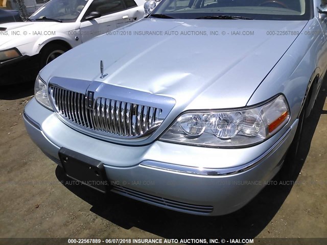 1LNHM82W86Y626358 - 2006 LINCOLN TOWN CAR SIGNATURE LIMITED BLUE photo 6