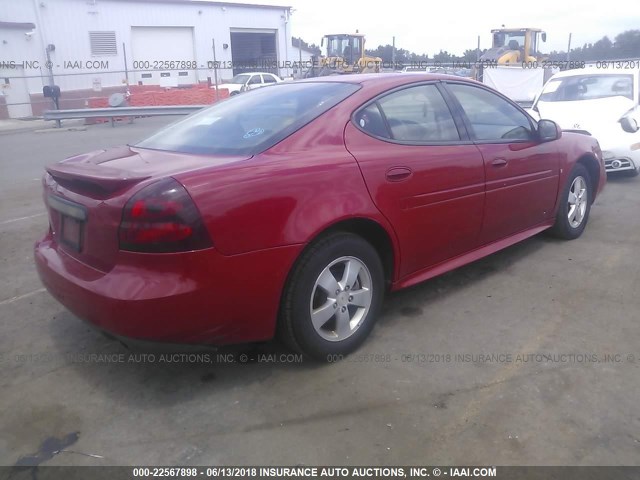 2G2WP552271219428 - 2007 PONTIAC GRAND PRIX RED photo 4