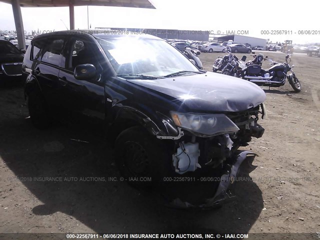 JA4LS21W28Z005840 - 2008 MITSUBISHI OUTLANDER ES შავი ფოტო 1