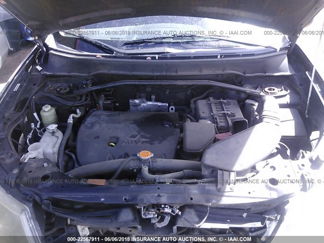 JA4LS21W28Z005840 - 2008 MITSUBISHI OUTLANDER ES შავი ფოტო 10