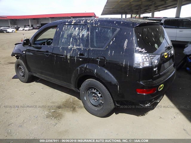 JA4LS21W28Z005840 - 2008 MITSUBISHI OUTLANDER ES შავი ფოტო 3