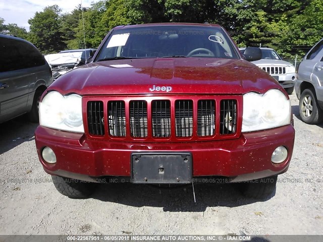 1J4GR48KX6C223438 - 2006 JEEP GRAND CHEROKEE LAREDO/COLUMBIA/FREEDOM RED photo 6