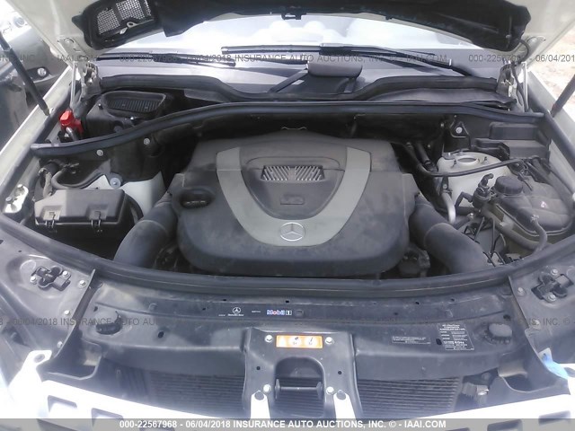 4JGBB8GB3BA725206 - 2011 MERCEDES-BENZ ML 350 4MATIC WHITE photo 10