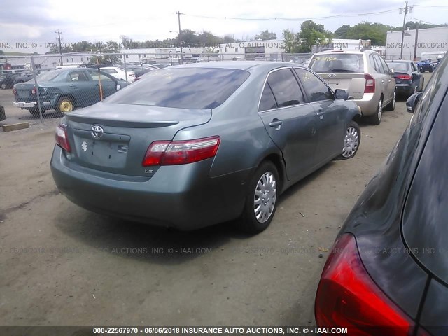 4T1BE46K77U664935 - 2007 TOYOTA CAMRY NEW GENERAT CE/LE/XLE/SE GREEN photo 4