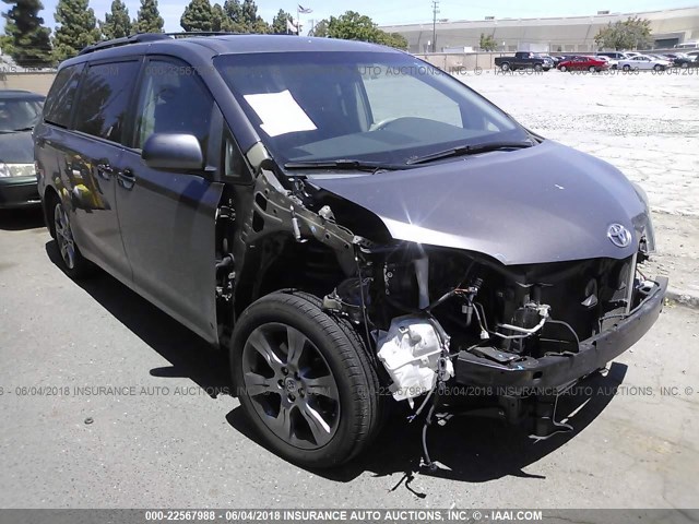 5TDXK3DC9BS171733 - 2011 TOYOTA SIENNA SPORT 灰色 照片 1