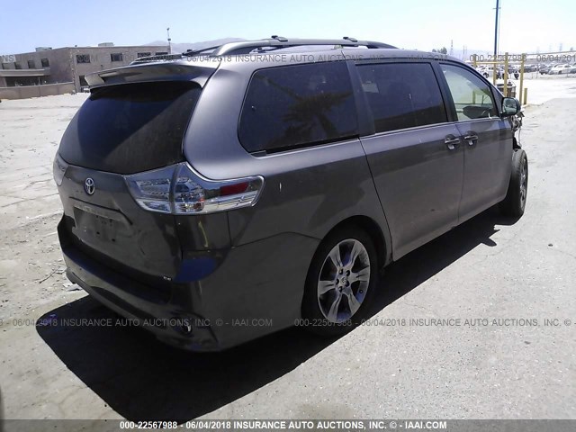 5TDXK3DC9BS171733 - 2011 TOYOTA SIENNA SPORT 灰色 照片 4
