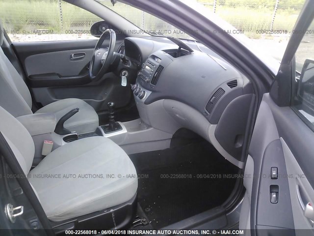 KMHDU46D29U593837 - 2009 HYUNDAI ELANTRA GLS/SE GRAY photo 5